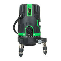 Рівень лазерний 5 лазерних головок, зелений лазер, звукова індикація. INTERTOOL МТ-3008, фото 5