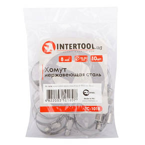 Хомут неіржавка сталь 8 мм D 18-32 мм INTERTOOL TC-1018, фото 2