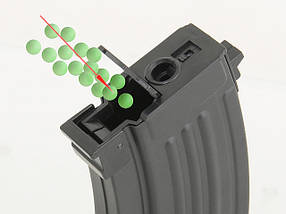 Короткий бункерний магазин CYMA АК серія на 220 кульок [CYMA] (для страйкболу), фото 3