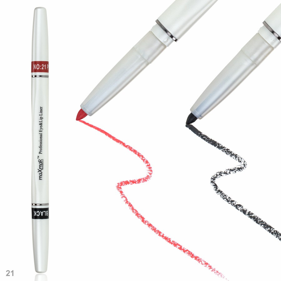 Двосторонній автоматичний олівець для очей і губ maXmaR № 21 MC-005