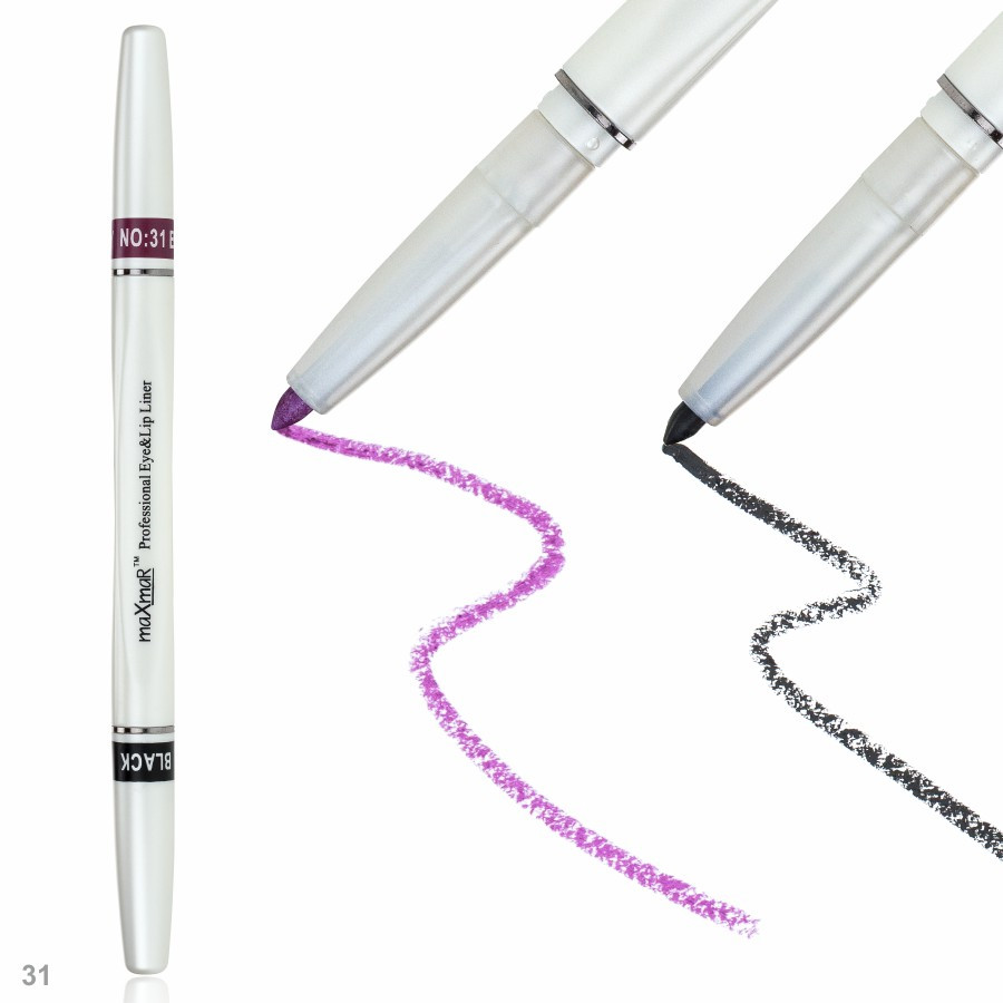 Двосторонній автоматичний олівець для очей і губ maXmaR № 31 MC-005