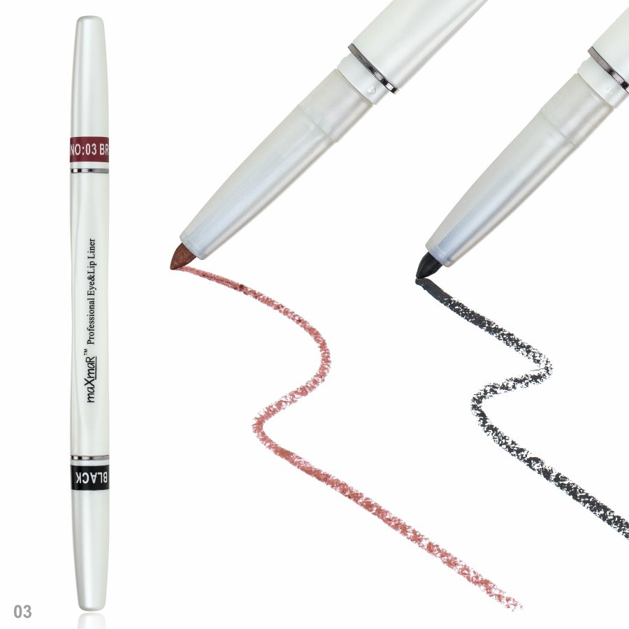 Двосторонній автоматичний олівець для очей і губ maXmaR № 03 MC-005