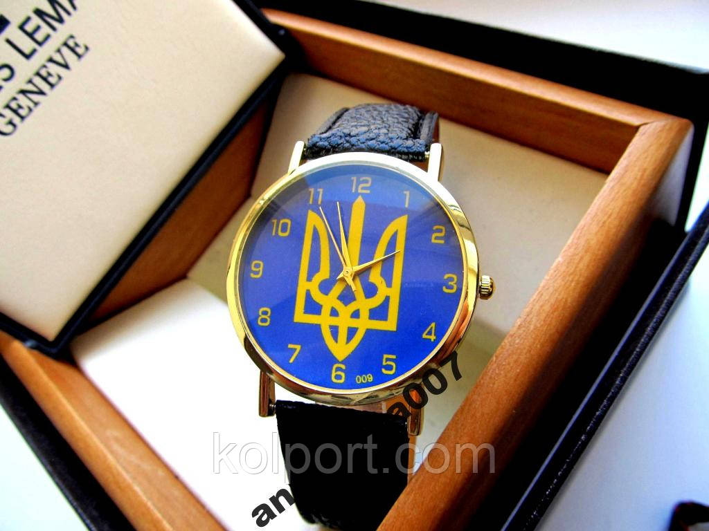 Патриотические кварцевые часы с гербом Украина - фото 4 - id-p107797333