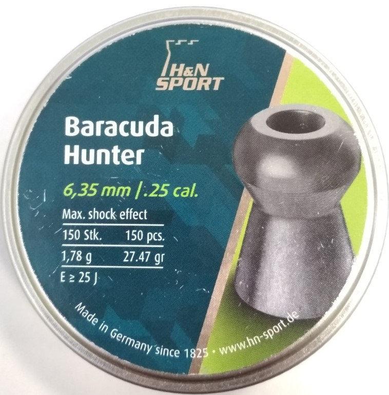 Кулі пневматичні H&N Baracuda Hunter, 150 шт/уп, 1,78 м, 6,35 мм