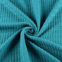Трикотажне полотно синьо-зелене в жату смужку ш.150