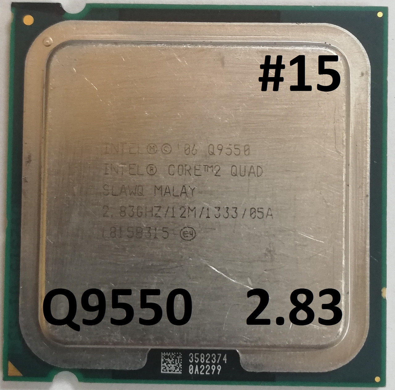Процессор ЛОТ#15 Intel® Core™2 Quad Q9550 SLAWQ 2.83GHz 12M Cache 1333 MHz FSB Soket 775 Б/У