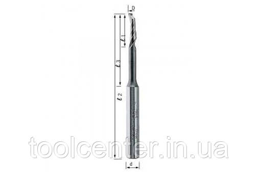 Одноперові фрези для алюмінію та ПВХ HSS-E 6x16/45x90x8 Dress, фото 2