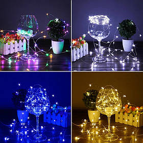 LED Гірлянда Роса 10 метрів (різні кольори)