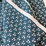 Тканина з дрібними білими квіточками на зеленому тлі, ширина 145 см, фото 5