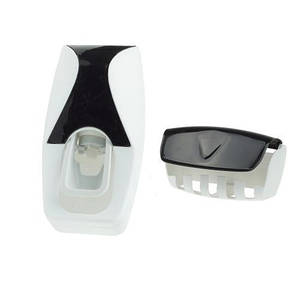 Дозатор зубної пасти з тримачем для щіток, чорний