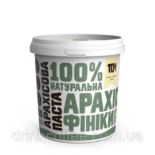 Арахісова паста з фініками та кокосовою олією, 500 г, фото 1