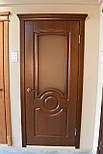 Міжкімнатні двері в темному кольорі зі склом, фото 5