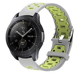 Спортивний ремінець Primo Perfor Classic для годинника Samsung Galaxy Watch 42 mm (SM-R810) - Grey&Green