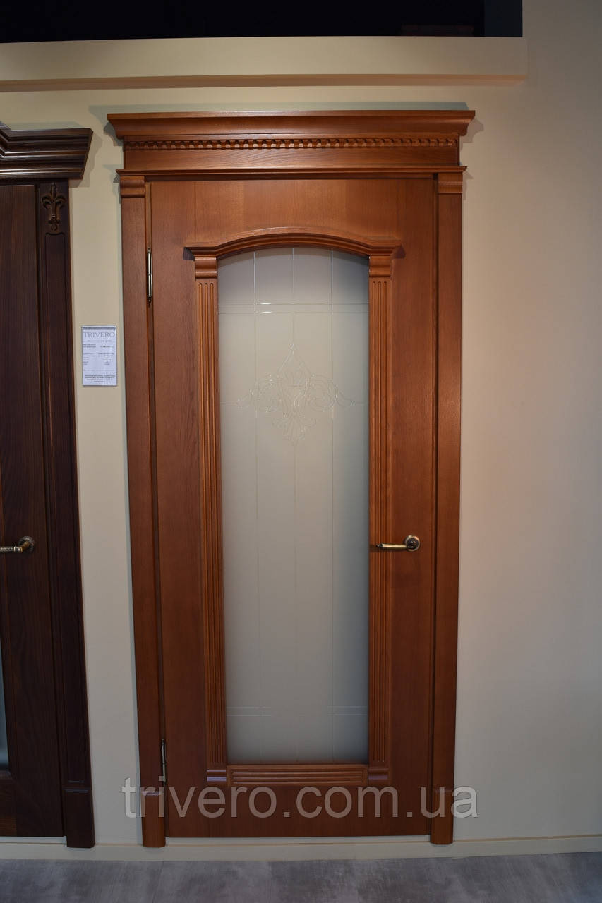 Межкомнатные двери со стеклом и контурным витражом - фото 1 - id-p1013984791