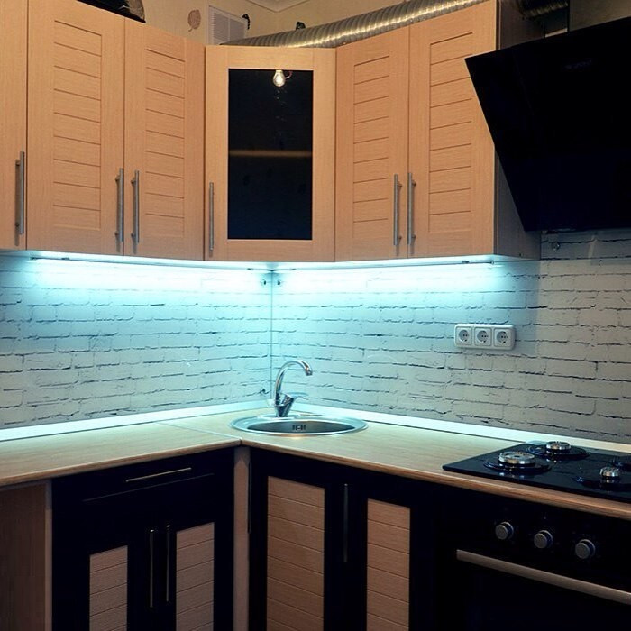 Фартух під цеглу / Скіналі на кухню зі скла - 4 мм, М1, фото 1