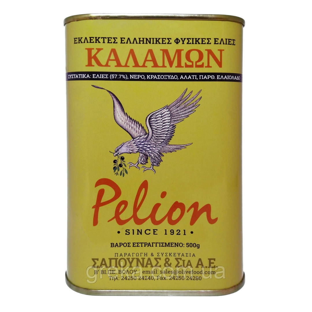 Оливки темные сорта Каламон Pelion 500 г - фото 1 - id-p4102411