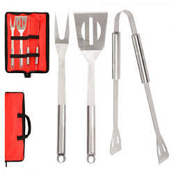 Набір для барбекю і гриля (виделка, лопатка, щипці) Stenson