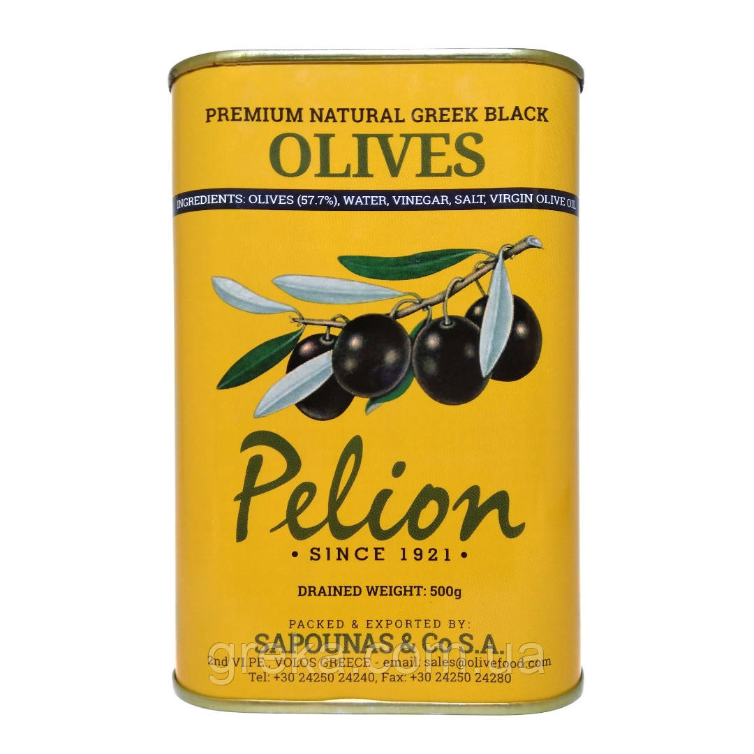 Оливки тeмные сорта Амфиса Pelion 500 г - фото 1 - id-p4102477