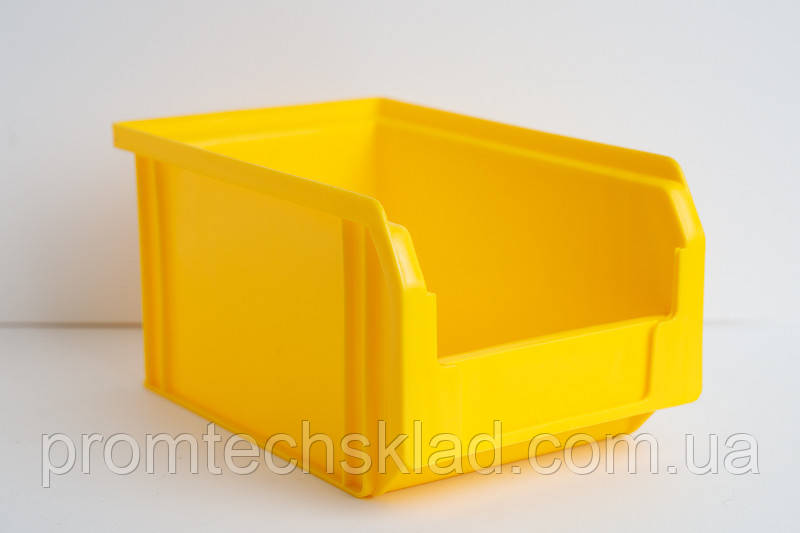 Ящик-контейнер 701 ПРЕМІУМ 230х145х125 мм жовтий для зберігання деталей