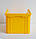 Ящик-контейнер 701 ПРЕМІУМ 230х145х125 мм жовтий для зберігання деталей, фото 3