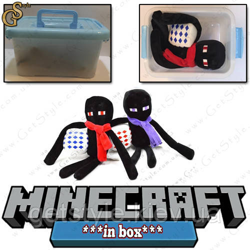 Різдвяний Ендермен з Minecraft — "Christmas Ender" — у пластиковому боксі