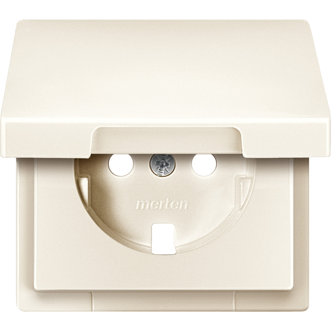 Центральна плата для розетки SCHUKO з кришкою, бежевий Merten System D