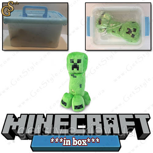 Детенелик Крипер з Minecraft — "Creeper Baby" — у пластиковому боксі