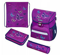 Школьный рюкзак для девочек Herlitz LOOP PLUS Glitter Butterfly супер