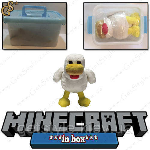 Іграшка Курка з Minecraft — "Chicken" — у пластиковому боксі, фото 1