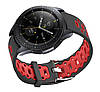 Спортивний ремінець Primo Perfor Classic для годинника Samsung Galaxy Watch 42 mm (SM-R810) - Black&Red, фото 2