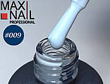 Гель-лак MaxiNail rubber gel polish №009 небесно-блакитний, фото 2