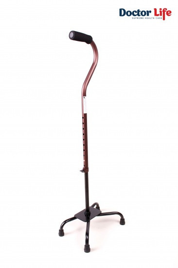 Тростина чотирьохопорна алюмінієва з великою базою Doctor Life, фото 1