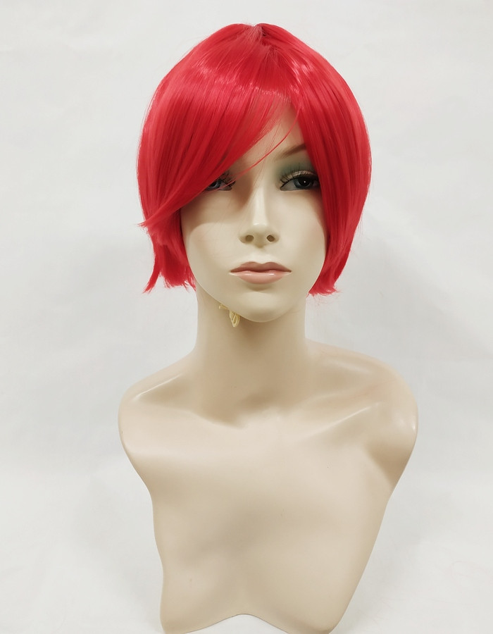 Перука червоний короткий аніме, косплей cosplay (3597), фото 1