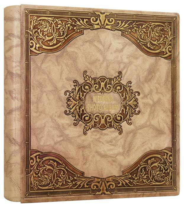 Фотоальбом в шкіряній палітурці з художнім тисненням і дизайнерськими листами "Да Вінчі", фото 1