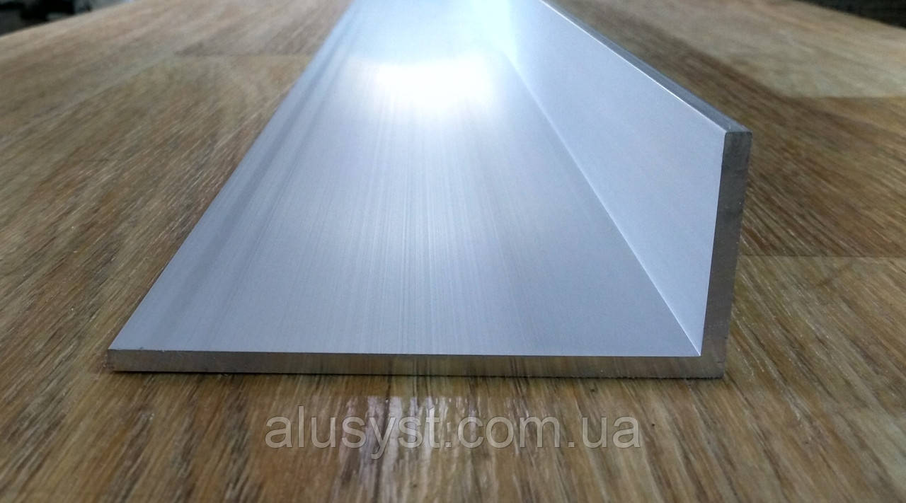 100х40х4 / 50 см / Кутник різнобічний / анодований, фото 1