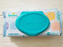 Дитячі вологі серветки Pampers Baby Fresh Clean 64шт. Іспанія