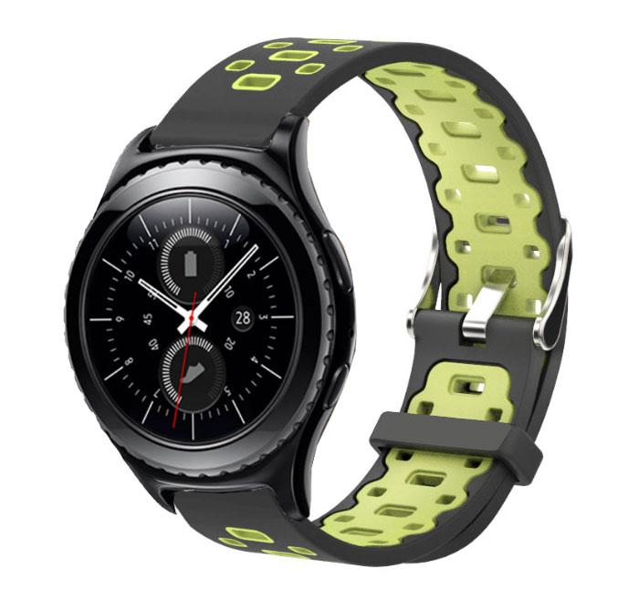 Спортивний ремінець Primo Perfor Classic для годинника Samsung Gear S2 Classic SM-R372 / R735 - Black&Green