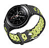 Спортивний ремінець Primo Perfor Classic для годинника Samsung Gear S2 Classic SM-R372 / R735 - Black&Green, фото 2