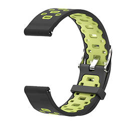 Спортивний ремінець Primo Perfor Classic для годинника Samsung Galaxy Watch 3 41mm (SM-R850) - Black&Green