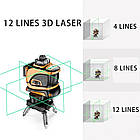 Лазерний рівень Prostormer 3D 12 ліній ★ ЗЕЛЕНИЙ ЛУЧ ★, фото 8