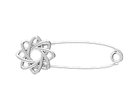 Срібна шпилька Ellipses