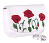 Жіночий клатч з маками Alba Soboni 150722 білий, фото 2