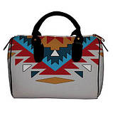 Текстильна сумка-бочонок з осіннім геометричним принтом. 3 варіанти!, фото 2