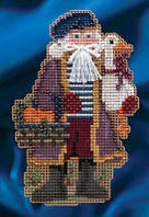 Набор для вышивания "Joyeux Noel Santa//Веселый Рождественский Санта" Mill Hill MH204302