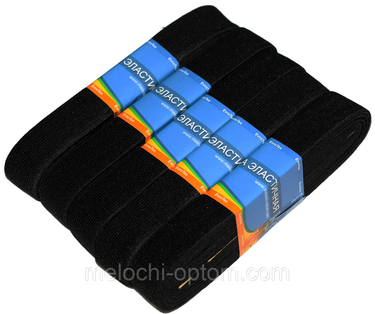 Гумки для одягу "EuroTextile" (30mm/5m) чорні, тасьма еластична поліестер