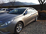 Дефлектори вікон (вітровики) Hyundai Sonata YF 2010-2014 (Autoclover A117), фото 9