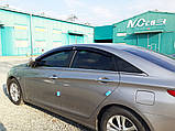 Дефлектори вікон (вітровики) Hyundai Sonata YF 2010-2014 (Autoclover A117), фото 10