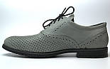 Літні туфлі чоловічі шкіряні сірі перфорація взуття Rosso Avangard Romano Bandura Crazy Perf, фото 3