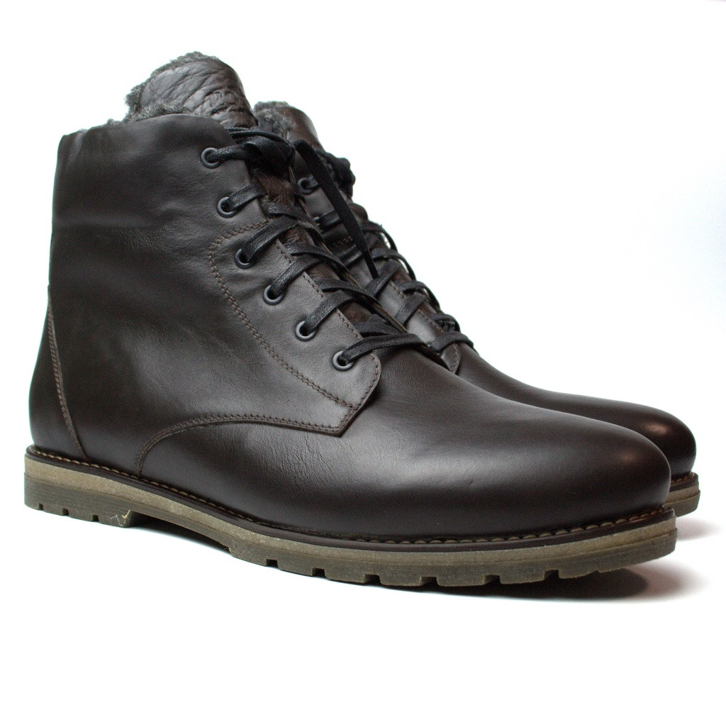 Черевики зимові коричневі шкіряні чоловічі Rosso Avangard Night Whisper Brown