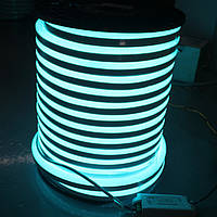 Двусторонняя LED неоновая излучающая лента LTL FLEX 8х16mm 120 LED 2835smd IP67 220v Sky blue